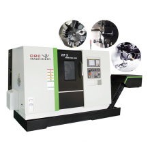 Taiwan dual huso cnc toque 3 eje 5 eje girando metal girando lecho inclinado CNC Precio de la máquina